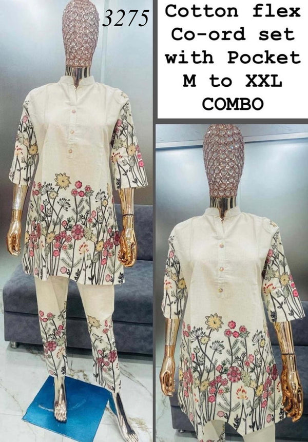 Floral Cord Set with Pocket