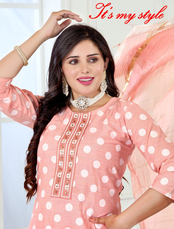 Pastel Polka Kurti Set Collection