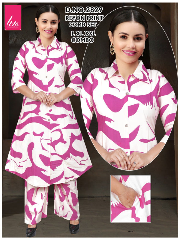 Printed Reyon Cord Sets