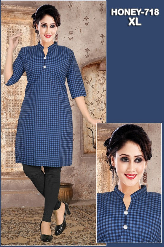 Stylish Checked Kurti - Set of 6 (Size XL)