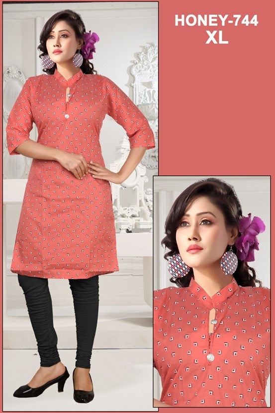 Stylish Coral Printed Kurti